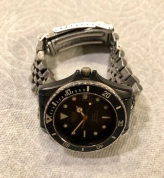 Vtg TAG HEUER Pro 980.  029 Submariner Style Diver Watch 200m Professional Mens 2