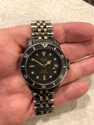 Vtg TAG HEUER Pro 980.  029 Submariner Style Diver Watch 200m Professional Mens 3