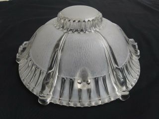 Vintage Glass Ceiling Hanging Light Cover Frosted White Glass W/ Chains