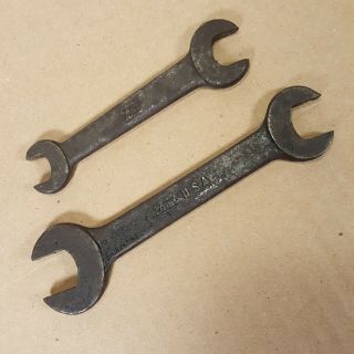 Antique Ford Model A Wrenches Open End 5/8 " - 9/16 " & 1/2 " - 7/16 " Old Vintage Tools