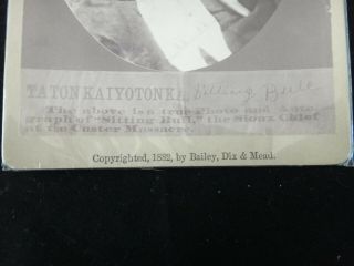 Vintage Photo Autograph Card: Sioux Chief Sitting Bull - 1882 Bailey Dix Mead 2