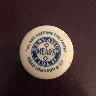 Vintage Celluloid Mead Johnson Advertising Cloth Tape Measure Pablum Or Pabena