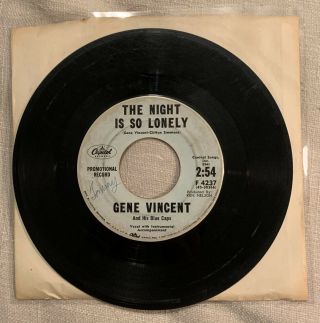 Gene Vincent & His Blue Caps “Right Now” RARE ROCKABILLY 7” PROMO 1960 VG 2