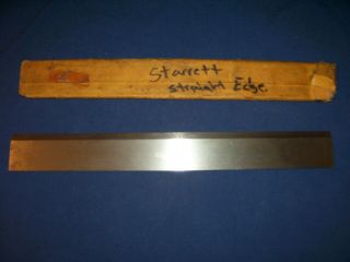 Starrett 12 " Straight Edge Precision Ground Tool Bevel