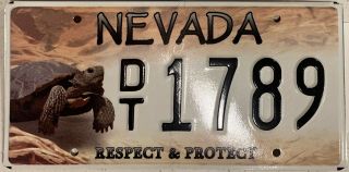 Vtg 2016 Nevada Respect & Protect Wildlife License Plate