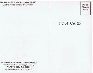 Trump Plaza Hotel and Casino Atlantic City Post Card, 2
