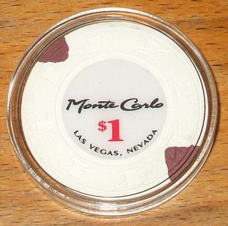 $1.  Monte Carlo Casino Chip - 2010 - Las Vegas,  Nevada