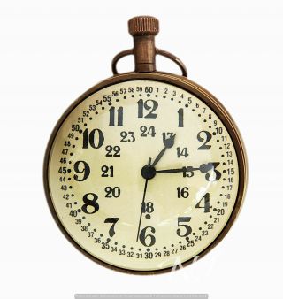 Antique Style Pocket Watch Marine Nautical Desk Clock Brass Made Table Decor
