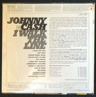 Johnny Cash I Walk The Line 1964 album LP 1st Columbia CS 8990 - VG,  /EX,  Shrink 2