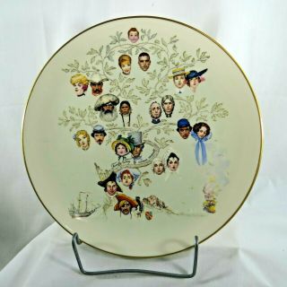 Norman Rockwell Collector Plate " The Family Tree " 10.  5 " Gorham Fine China