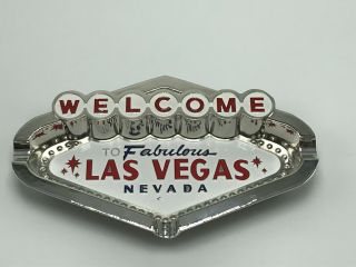 Iconic Las Vegas City Sign Commemorative Pewter Ash Tray