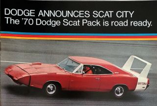 1970 Dodge Scat Pack Swinger Bee Challenger Charger R/t Dayton Brochure Ad