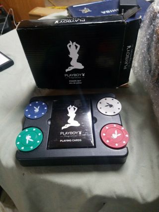 Playboy Fragrance Poker Set - Chips And Pictoral Playing Cards