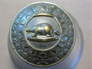 Canada Militia Victorian Crown Button Large Size Victorian Crown Silver