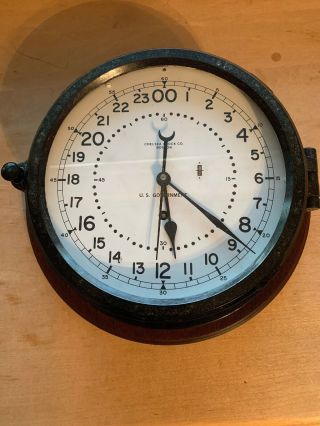 Vintage Chelsea Clock Co.  Boston U.  S.  Government Clock