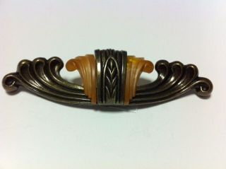 Waterfall Bakelite & Die Cast Drawer Pull For Furniture From 1930 