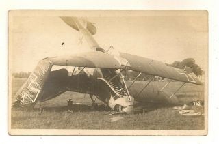 Wwi Rppc: " German Bi - Plane " Out Of Action " Crash Landed.  Somewhere In France.