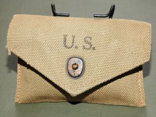 Us Army Usmc Marine Ww2 M - 1942 Khaki First Aid Pouch N/mint 1943 Vtg Gi Carrier