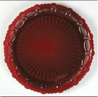 Vintage Avon 1876 Cape Cod Ruby Red Glass Dinner Plate 10.  5