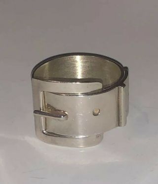 Vintage Hob Sterling Silver Buckle Ring Size 8,  8 1/2 - 7.  5g Mexico.  925