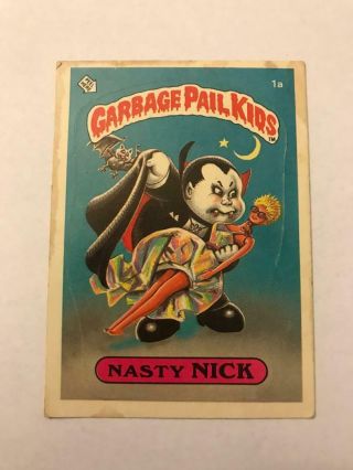 Nasty Nick 1985 Topps Garbage Pail Kids 1a Gpk Series 1