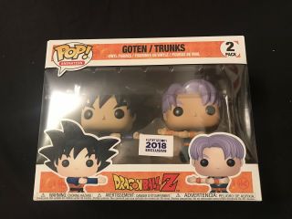 Sdcc 2018 Funko Pop Funimation Exclusive Dragonball Z 2pack Goten & Trunks
