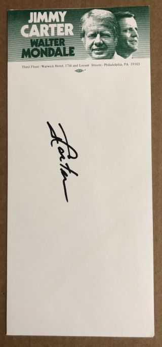 Jimmy Carter Authentic Hand Signed Campaign Envelope President Democrat