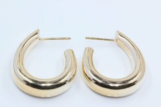 Tiffany & Co.  Hoop Earrings In 14k Yellow Gold - Vintage