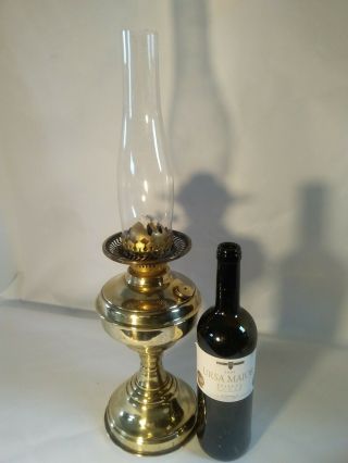 Vintage Brass Double Burner Kerosene Oil Lamp.