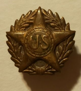 Old U.  S.  Military Army Wwi Victory Button Lapel Pin Star Bronze
