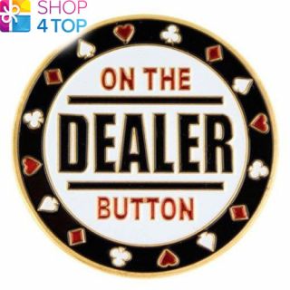 Guard On The Dealer Button Poker Cards Cover Protector Metal Chip Coin Paper
