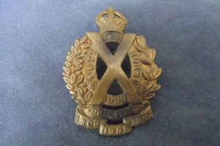 Pre Ww I/ww I British Cap Badge To The Scottish Horse