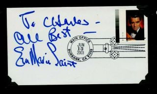 Autographed Envelope Oscar Winning Actress Movie Star Eva Marie Saint