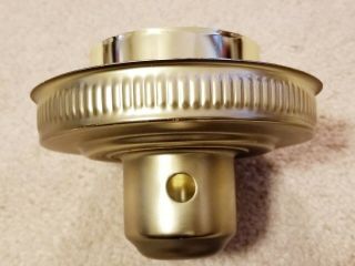 Vintage Brass Chimney Ball Shade Holder Part Hurricane Gwtw Table Lamp 3