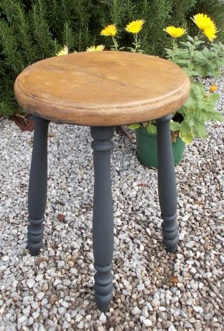 Wooden Stool,  Vintage French,  Solid Turned Wood,  Side Table,  Lamp Table,  Plant Stand