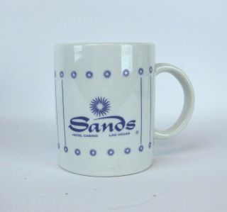 Vintage Sands Hotel Casino Las Vegas Nevada Cup Mug W/striped Purple Logo