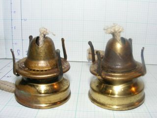 2 X Small Vintage Gem Oil Lamp Burners.