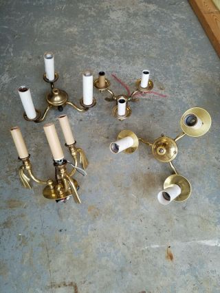 (4) Victorian/vintage/antique Lamp Candle Bras,  Or Refurbishing.  1.