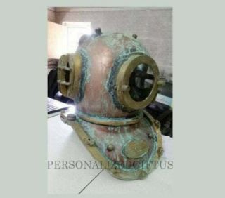 Scuba Marine Diving Divers Helmet U.  S Mark V Solid brass Antique anchor 3