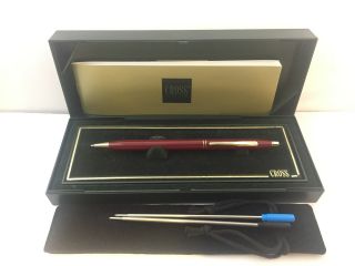 CROSS VINTAGE CLASSIC CENTURY MAROON PEN WITH 2 RINGS LOOKS 3