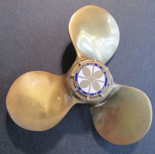 Vintage Brass Paperweight Propellor Club Of The U.  S.  Port Of L.  A.  L.  B.  Calif