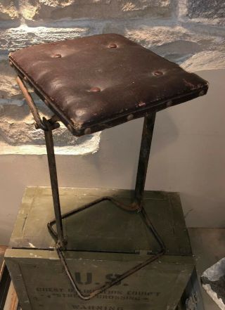 C.  A.  Buffington Automobile Folding Chair Stool I900s Antique Vintage Industrial