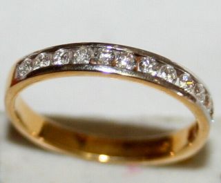 Antique Art Deco W R 18k Gold.  42ct Diamonds Half Eternity 14 Stone Ring C 1930