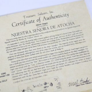 Authentic Sunken Treasure Of Nuestra Senora De Atocha Mel Fisher 449 3