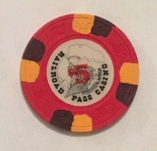 Railroad Pass Casino,  Henderson,  Nevada $5 Casino Chip