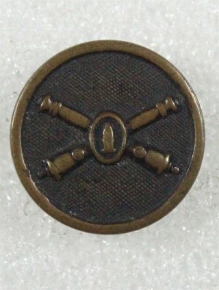Army Enlisted Collar Disc: Coast Artillery - Wwi,  Dark Bronze