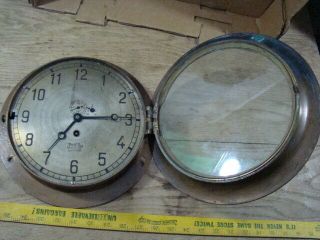antique brass steam engine room marine gauge clock ashton valve pre 1900 2