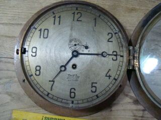 antique brass steam engine room marine gauge clock ashton valve pre 1900 3