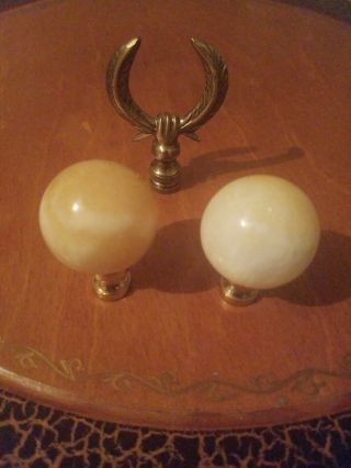 Marble And Brass Lamp Finials 3