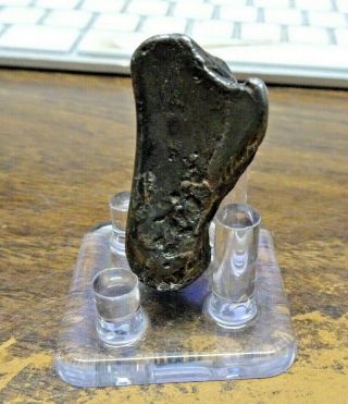 48 gm.  SIKHOTE ALIN IRON METEORITE ; TOP GRADE; RUSSIA WITH STAND 2